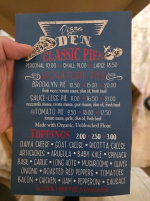 Menu photo 2 Pizza Den Princeton, NJ