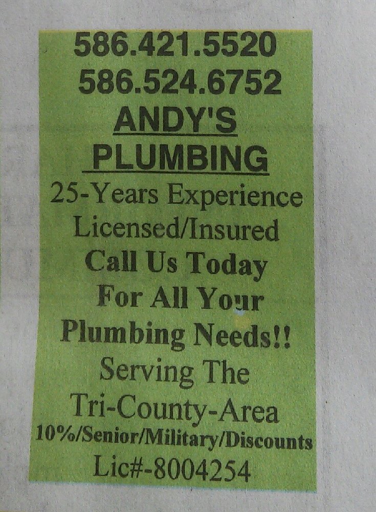 Slide of Andy’s Plumbing & Drain Cleaning
