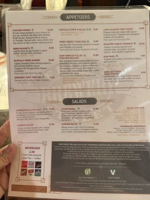 Menu photo 1 Front Street Brewery Wilmington, NC Menu photo 1 Front Street Brewery Wilmington, NC