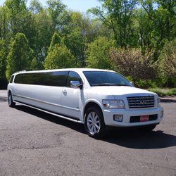 Limo Today - White Infiniti Super Stretch QX56