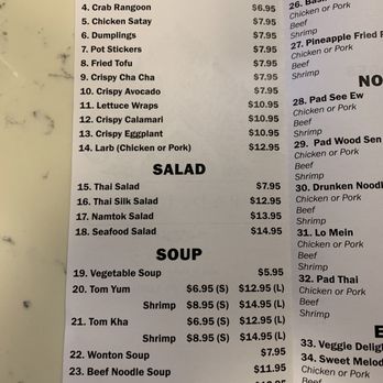Pad Thai - a menu for a restaurant - Thai Near Me - Sheridan, Wyoming