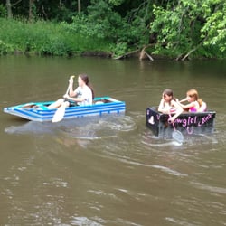 Holiday Acres Camping Resort - 1st cardboard boat races. What a blast!