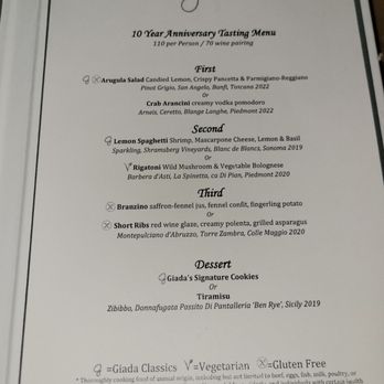 GIADA - Again the 10yr anniversary tasting menu - Italian Near Me - Las Vegas, Nevada GIADA - Again the 10yr anniversary tasting menu - Italian Near Me - Las Vegas, Nevada