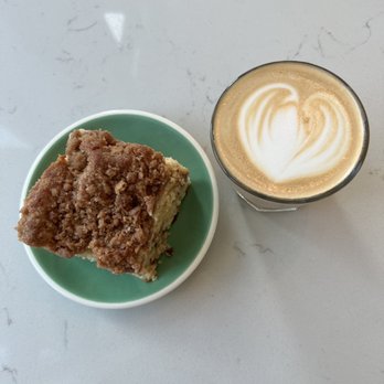 Drift Coffee & Kitchen - Mayfaire - Coconut lavender flat white & coffee cake - Coffee & Tea Near Me - Wilmington, North Carolina
