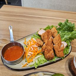 Pork appetizer, never had this in usa . Pham said they got a special machine from Vietnam for this, it's amazing. Pork appetizer, never had this in usa . Pham said they got a special machine from Vietnam for this, it's amazing.