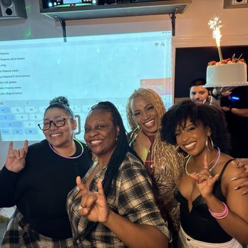 Karaoke Q Studio - They brought in the cake to kick off the singing. I surprised my other Taurus friends. - Karaoke Near Me - Las Vegas, Nevada