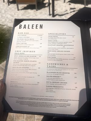 Menu photo 2 BALEEN Naples Naples, FL