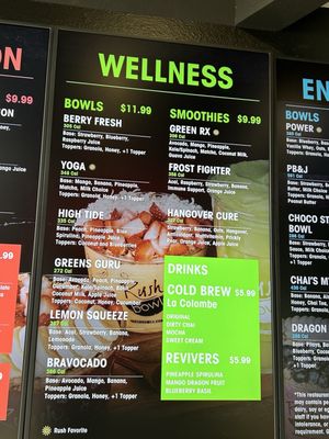 Menu photo 4 Rush Bowls Albuquerque, NM