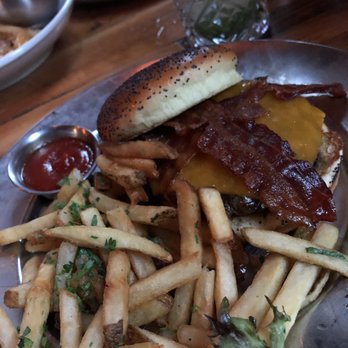 Eureka! - Eureka- American Cheeseburger with bacon added - American Near Me - Austin, Texas Eureka! - Eureka- American Cheeseburger with bacon added - American Near Me - Austin, Texas