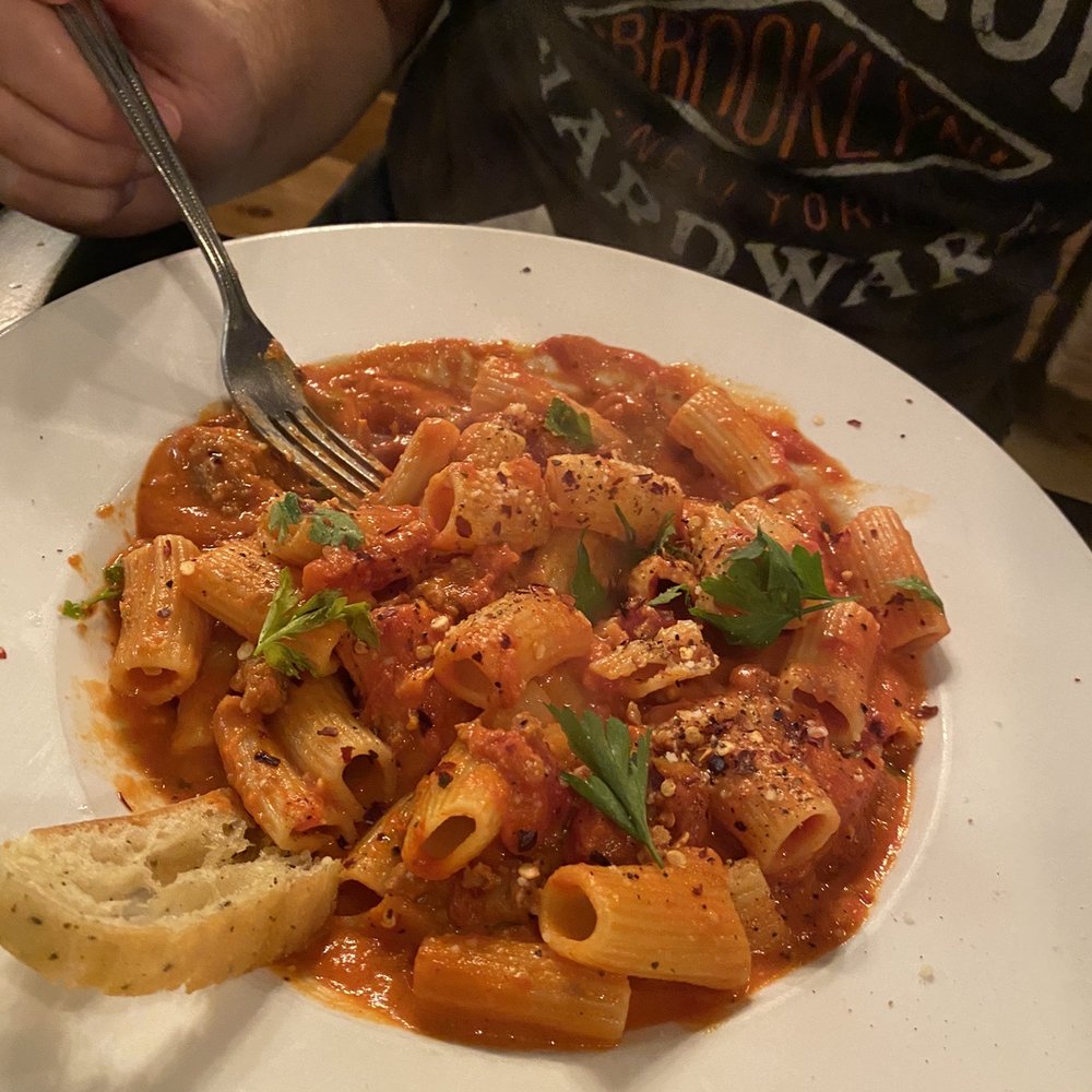 Urban Brick - Rigatoni Bolognese Pasta - Pizza Near Me - DeLand, Florida Urban Brick - Rigatoni Bolognese Pasta - Pizza Near Me - DeLand, Florida