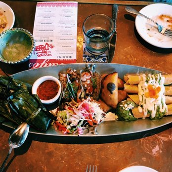 Hugo's - An appetizer plate. I can't name everything it can't with but it was all so good - Mexican Near Me - Houston, Texas