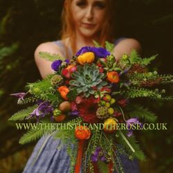 The Thistle & The Rose - Oban Florist The Thistle & The Rose Bridal Bouquet