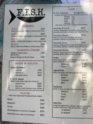 Menu photo 3 FISH Mazatlan, SIN Menu photo 3 FISH Mazatlan, SIN