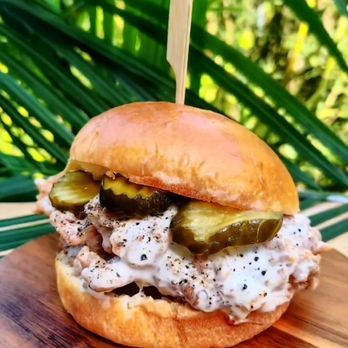 Pin Pan Pollo - Santero Sandwich (White Alabama BBQ Sauce) - Chicken Wings Near Me Pin Pan Pollo - Santero Sandwich (White Alabama BBQ Sauce) - Chicken Wings Near Me