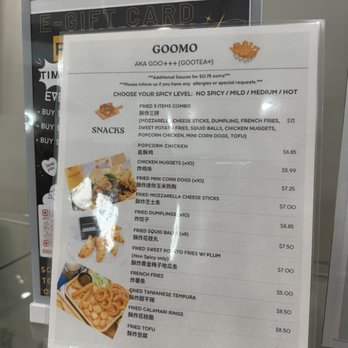 Goomo Tea Shop - Food Menu 12/2022 - Bubble Tea Near Me - Walnut, California Goomo Tea Shop - Food Menu 12/2022 - Bubble Tea Near Me - Walnut, California