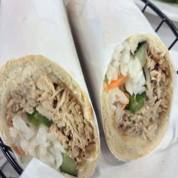 Paris Banh Mi - Shredded chicken Banh mi. So so good and flavorful, perfect portion. The chicken was finely shredded - Vietnamese Near Me - McDonough, Georgia