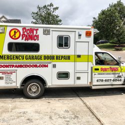 Don't Panic Emergency Garage Door Repair - An attention grabber. Many residents drove by my house with concern until they saw me waving and smiling. LOL