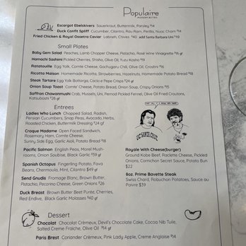 Populaire Modern Bistro - Menu - French Near Me - Costa Mesa, California Populaire Modern Bistro - Menu - French Near Me - Costa Mesa, California