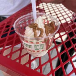 Rita's Italian Ice & Frozen Custard - Vanillas frozen custard with peanut butter sauce