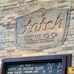 Fetch Brewing Company - The plasma cut logo steel sign above the chalkboard was a nice touch.