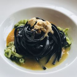 Grissini - Squid ink pasta with clams