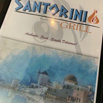 Santorini Greek Grill - Front of menu - Greek Near Me - McKinney, Texas