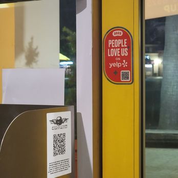 Chick-N-Burger - Sticker for yelp guiding me to leave a review! - Fast Food Near Me - Folsom, California Chick-N-Burger - Sticker for yelp guiding me to leave a review! - Fast Food Near Me - Folsom, California