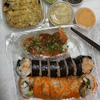 Saburo's - Big O Roll, Hawaiian roll, creamy scallop roll, and spider roll - Japanese Near Me - Portland, Oregon Saburo's - Big O Roll, Hawaiian roll, creamy scallop roll, and spider roll - Japanese Near Me - Portland, Oregon