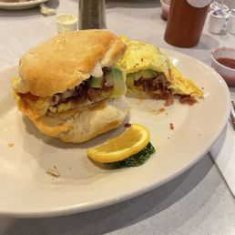 California omelette with a biscuit