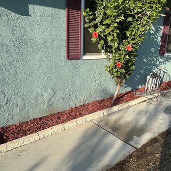 A & E Landscaping and Gardening - Weeds gone, and red wood-chips in - Landscaping Near Me A & E Landscaping and Gardening - Weeds gone, and red wood-chips in - Landscaping Near Me