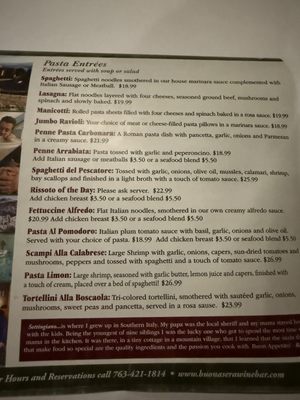Menu photo 2 Buona Sera Champlin, MN Menu photo 2 Buona Sera Champlin, MN