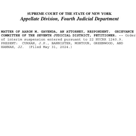 Aaron M. Gavenda, Esq - divorce attorney in Rochester, NY