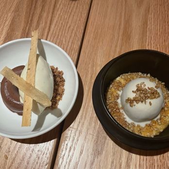 Moono - Burdock (left) & buckwheat (right) ice cream - Korean Near Me - New York, New York