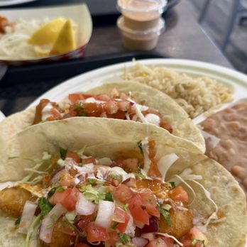 Ensenada Surf N Turf - Baja fish tacos on flour tortilla - Seafood Near Me - Chino Hills, California Ensenada Surf N Turf - Baja fish tacos on flour tortilla - Seafood Near Me - Chino Hills, California