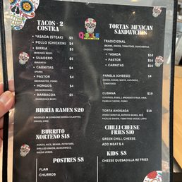 Menu October 2025