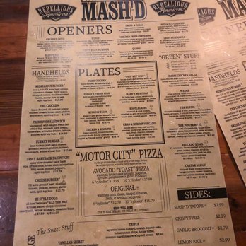 Mash'D - Menu - New American Near Me - San Antonio, Texas Mash'D - Menu - New American Near Me - San Antonio, Texas