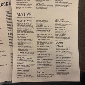 Bardot - Menu - New American Near Me - Claremont, California