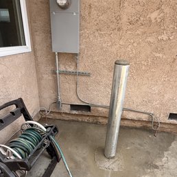200amp panel and barrier post
