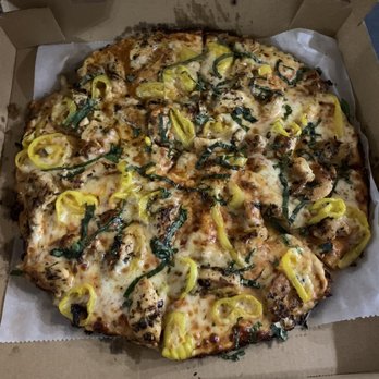 Tomori's Pizza & Subs - Make your own with chicken and banana peppers (medium) - Pizza Near Me - Lakewood, Ohio Tomori's Pizza & Subs - Make your own with chicken and banana peppers (medium) - Pizza Near Me - Lakewood, Ohio