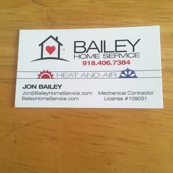 Bailey Home Service - Business card for Bailey Home Service - Heating & Air Conditioning/HVAC Near Me Bailey Home Service - Business card for Bailey Home Service - Heating & Air Conditioning/HVAC Near Me