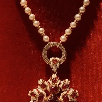 Pearl Bazaar - 22k gold plated with African Ruby, best for wedding - Jewelry Near Me - San Francisco, California
