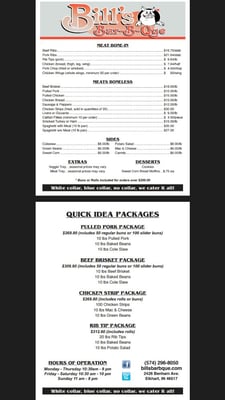 Menu photo 7 Bill's Bar-B-Que Elkhart, IN Menu photo 7 Bill's Bar-B-Que Elkhart, IN