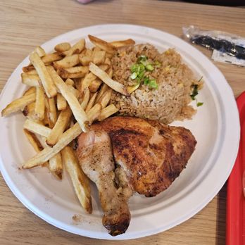 La28 - I can't decide which i like more, the Arroz Chaufa with beef or the Roasted Chicken. Just get both! - Peruvian Near Me - Upland, California La28 - I can't decide which i like more, the Arroz Chaufa with beef or the Roasted Chicken. Just get both! - Peruvian Near Me - Upland, California