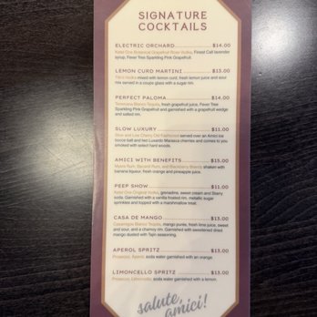 Amici Pizzeria & Bar - Cocktail menu - Pizza Near Me - Reno, Nevada Amici Pizzeria & Bar - Cocktail menu - Pizza Near Me - Reno, Nevada