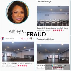 Blessed Trinity Temple of Divine Science - These are the 3 listings that she is advertising of the exact same space under 3 different prices on peer space.