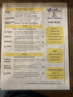 Menu photo 4 Mestizo Brew Cantina Wheat Ridge, CO Menu photo 4 Mestizo Brew Cantina Wheat Ridge, CO