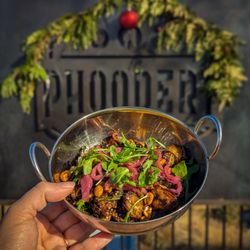 Truffle Pig Craft Kitchen - Maple Sriracha glazed Fried Brussels Sprouts