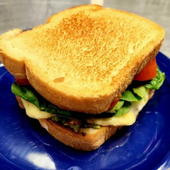 Triple C Coffee - a sandwich on a blue plate - Cafes Near Me - Aurora, Nebraska Triple C Coffee - a sandwich on a blue plate - Cafes Near Me - Aurora, Nebraska