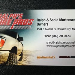 Ralph's Tire Pros - Business card