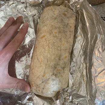 El Compa - Burrito with hand for scale - Mexican Near Me - Eagan, Minnesota